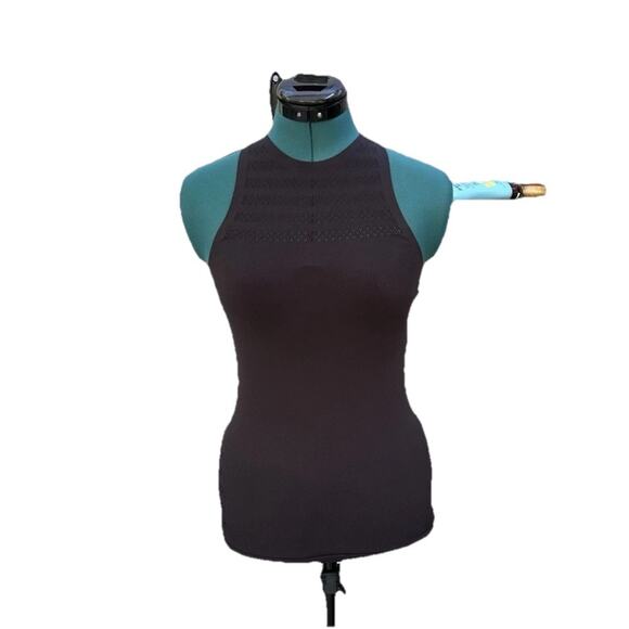 Lululemon Reveal Tank (Stripes) Racerback Top Black Seamless Sz 2-4 No Size Tag - Picture 2 of 8